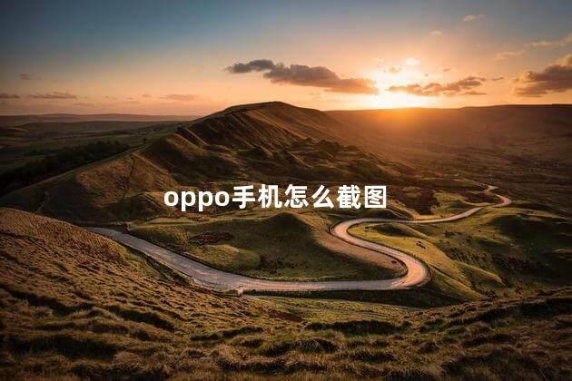 oppo手机怎么截图