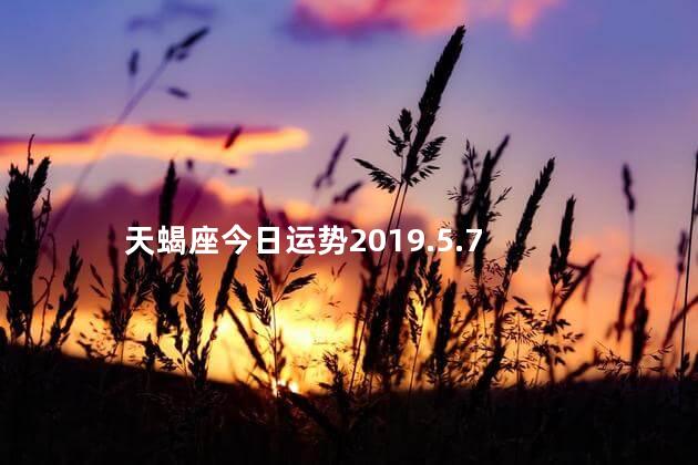 天蝎座今日运势2019.5.7