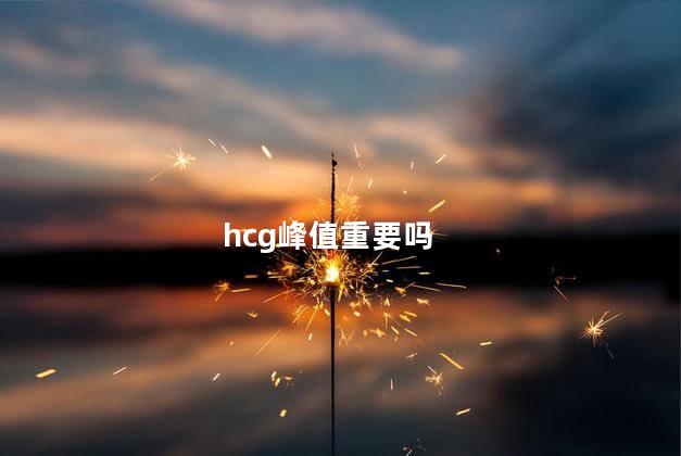 hcg峰值重要吗