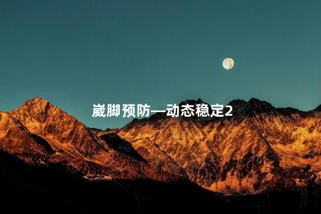 崴脚预防—动态稳定2