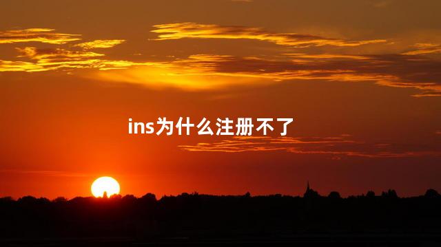 ins为什么注册不了