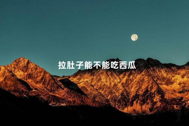 拉肚子能不能吃西瓜