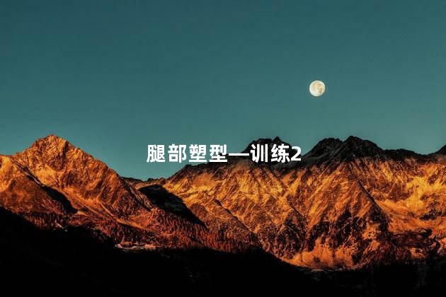 腿部塑型—训练2