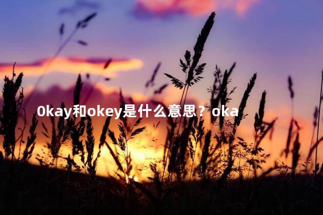 0kay和okey是什么意思？okay和okey的意思是什么？