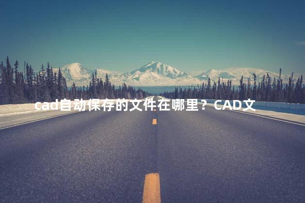 cad自动保存的文件在哪里？CAD文件自动保存的位置在哪里？