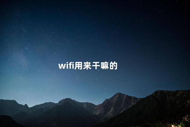 wifi用来干嘛的，wifi有什么用