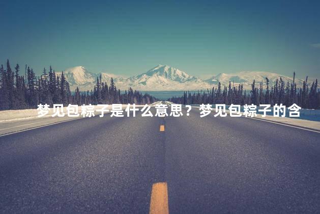 梦见包粽子是什么意思？梦见包粽子的含义是什么？